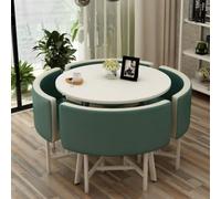 ZomoQryn éLéGant Ensemble Table à Manger Ronde avec Quatre Chaises Adapté à La Fois pour Les Repas Et Les Conversations Doté Coussins Confortables avec Une Finition Round Table - A7