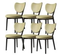 ZomoQryn Ensemble 2/4/6 Chaises Salle à Manger RembourréEs Vintage Chaise Cuisine avec Dossier Assise en Cuir Pieds en ChêNe Facile à Nettoyer Convient aux Restaurants HôTels Et CaféS Black + Green 6