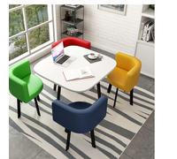 ZomoQryn Ensemble Simple Table Et Chaises de RéCeption Petite Table CarréE Et Chaises de Bureau Bureau Facile à Nettoyer Adapté à La RéCeption Professionnelle/Aux Repas à Domici Four Colors-B