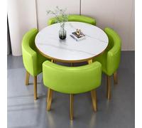 ZomoQryn Ensemble Table Et Chaises RéCeption Table à Manger CarréE/Ronde avec 4 Chaises Mousse à Haute Densité Et Rebond Adapté aux NéGociations au Bureau à La RéCeption B13