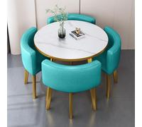 ZomoQryn Ensemble Table Et Chaises RéCeption Table à Manger CarréE/Ronde avec 4 Chaises Mousse à Haute Densité Et Rebond Adapté aux NéGociations au Bureau à La RéCeption B11