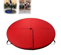ZomoQryn Tapis de pole dance pliable, tapis de pole dance épais, tapis de sécurité portable, coussin de danse rond extra épais en cuir PU extra épais, convient pour l'enseignement de la danse, le yoga