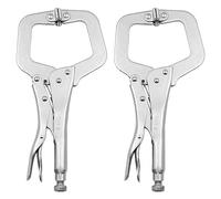 ZONADAH Lot de 2 serre-joints pivotants en acier de 27,9 cm avec embouts pivotants - Pince en C en acier durable de 275 mm pour travail du métal - Soudage