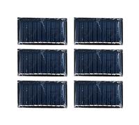 ZONADAH Lot de 6 mini panneaux solaires 25 mA 5 V Chargeur de batterie DIY Maison Projets science Scolaires Camping Pêche Randonnée Jardin