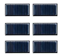 ZONADAH Lot de 6 mini panneaux solaires 50 mA 5 V Chargeur de batterie pour maison, projets scolaires, camping, pêche, randonnée, jardin