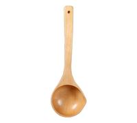 ZONADAH Louche en bois, cuillère à farine avec bec verseur, cuillère à eau en bois avec petite cuillère antiadhésive pour cuisiner, servir et remuer, louche de cuisine, compte-gouttes