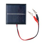 ZONADAH Mini kit de panneau solaire 1 W 5,5 V avec câble de 35 cm pince crocodile chargeur de batterie bricolage maison projets scientifiques écoles camping pêche randonnée jardin outils de chargement