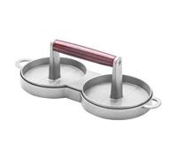 ZONADAH Presse à hamburger double en alliage de forme ronde pour hamburger, viande, galettes de viande, outil antiadhésif en fonte d'aluminium pour hamburger et barbecue
