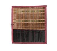 ZONADAH Sac à Rouler en Bambou pour Pinceaux de Peinture et Calligraphie 76,2 x 66,6 cm Trousse à Crayons Protection Roulante