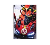 ZONDER Poster Hypercar pour Ferrari AF Corse 499P #50 Voiture de course - Peinture décorative sur toile - Décoration murale moderne pour chambre à coucher - 30 x 45 cm