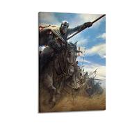 ZONDER Poster vintage Chevaliers Templiers Les croisades - Peinture murale décorative sur toile - Décoration moderne pour chambre à coucher - 40 x 60 cm