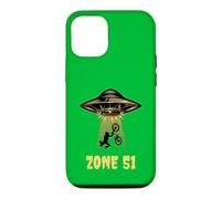 Zone 51 Alien Base Secrete Nevada USA Vélo UFO Coque pour iPhone 12/12 Pro