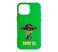 Zone 51 Alien Base Secrete Nevada USA Vélo UFO Coque pour iPhone 16 Pro Max