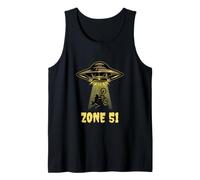 Zone 51 Alien Base Secrete Nevada USA Vélo UFO Débardeur