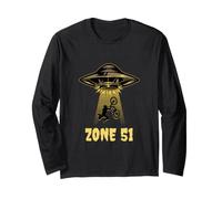 Zone 51 Alien Base Secrete Nevada USA Vélo UFO Manche Longue