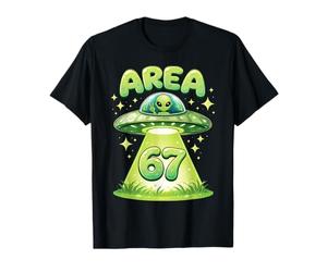 Zone 67 UFO Alien Funny Six Seven Gen Alpha Slang Kids T-Shirt
