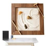 Zone D'application Mini-Zen-Garten-Wooden Desk Zen Garden | Transformez Votre Espace pour des Accessoires De Jardin Zen Durables Et Rétro-gener pour Le Bureau, La Relaxation, La Méditation
