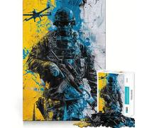 Zone de Combat Urbain Puzzle de 1000 pièces Jeu de réflexion Découpe de Haute précision Défi Amusant pour Passer Le Temps (50x75cm)
