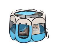 Zone de jeu portable pour chat | Enclos en treillis avec filet et toit pour chiots, animaux domestiques à l'intérieur | Cage respirante pour chiots, furets, hérissons, cochons d'Inde, hamsters