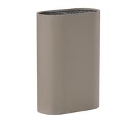 Zone Denmark Singles Bloc à couteaux sans couteaux, Knife Block, porte-couteaux, support pour couteaux, rangement de tous les couteaux, 17 x 9 cm, hauteur 24 cm, taupe (marron)