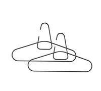 Zone Denmark Bügel A-hanger, 3er Set, Kleiderbügel, Garderobenbügel, Metall, Black, 12445