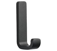 ZONE DENMARK - Crochet Mural Rim - 4 x 2 x 8,5 cm - Vis & chevilles incluses - Accessoire salle de bain minimaliste pour suspendre serviettes - Design élégant - Noir