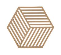 Zone Denmark - Dessous De Plat Hexagon en Silicone - Design GéoméTrique Moderne - Résistant À 250°C - Lave-Vaisselle - Dimensions 16 x 14 x 0,9 cm - Camel