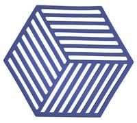 Zone Denmark - Dessous De Plat Hexagon en Silicone - Design GéoméTrique Moderne - Résistant À 250°C - Lave-Vaisselle - Dimensions 16 x 14 x 0,9 cm - Indigo