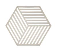 Zone Denmark - Dessous De Plat Hexagon en Silicone - Design GéoméTrique Moderne - Résistant À 250°C - Lave-Vaisselle - Dimensions 16 x 14 x 0,9 cm - Gris Chaud