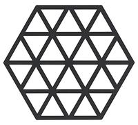 Zone Denmark - Dessous De Plat Triangle en Silicone - Design GéoméTrique Moderne - Résistant À 250°C - Lave-Vaisselle - Dimensions 16 x 14 x 0,9 cm - Noir