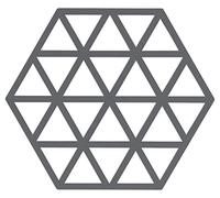 Zone Denmark - Dessous De Plat Triangle en Silicone - Design GéoméTrique Moderne - Résistant À 250°C - Lave-Vaisselle - Dimensions 16 x 14 x 0,9 cm - Gris foncé