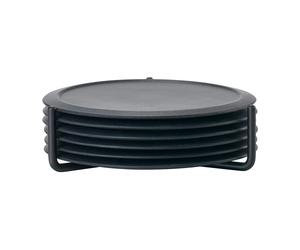 Zone Denmark Dessous de verre avec support Singles. lot de 6 Black