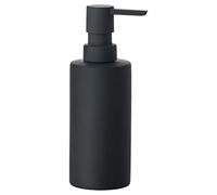 Zone Denmark - Distributeur de Savon Solo - 0,3L - Design Scandinave - Porcelaine & ABS Doux au Toucher - Accessoire Salle de Bain Élégant - Noir