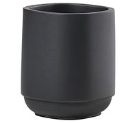 Zone Denmark - Gobelet Brosse à Dents Time - Gobelet Salle de Bain, Porte Brosse à Dents - en Béton avec détails en Plastique - D8cm H 9,8 cm - ÉLéGant & Design Minimaliste & scandinave - Noir