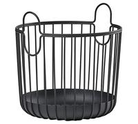 ZONE DENMARK Inu Panier de Rangement Petit Panier de Rangement pour Cuisine, Salle de Bain Chambre Chambre Enfant Bureau à Domicile en Métal Diamètre 20cm Hauteur 20cm Noir