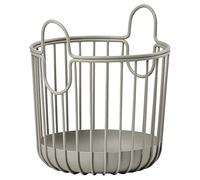 ZONE DENMARK INU Panier de Rangement Petit Panier de Rangement pour Cuisine, Salle de Bain Chambre Chambre Enfant Bureau en Métal Diamètre 10.5cm Hauteur 13.5cm Taupe