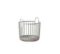 ZONE DENMARK INU Panier de Rangement Petit Panier de Rangement pour Cuisine, Salle de Bain Chambre Chambre d'enfant Bureau à Domicile en Métal Diamètre 20 cm Hauteur 20 cm Taupe