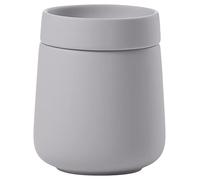 ZONE DENMARK Nova One Boîte de Rangement avec Couvercle, boîte en céramique pour Ranger Les ustensiles de Bain comme Les Cotons-tiges & Les bâtonnets d'ouate, diam. 8,4 cm, Hauteur 10 cm