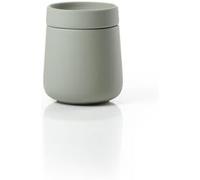 ZONE DENMARK Nova One Boîte de rangement en céramique avec couvercle pour ustensiles de salle de bain tels que les cotons-tiges et cotons-tiges, diamètre 8,4 cm, hauteur 8,6 cm, capacité 290 ml, vert