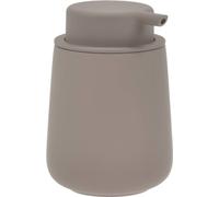 Zone Denmark - Distributeur de Savon Nova One - 0,25 L - 8 x 11,5 cm - Salle de Bain - Design Danois ÉLéGant en Céramique - Surface Douce, DéTails en Acier - Taupe