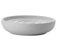 Zone Denmark Nova Porte-Savon, Porte-Savon en Porcelaine avec revêtement Soft Touch, diam. 11 cm, Hauteur 2,5 cm, Soft Grey