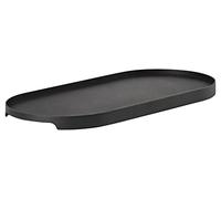 Zone Denmark - Plateau Ovale - en Acier thermolaqué - 35x16 x1,8cm - ÉLéGant Accessoire Multifonction pour Servir, DéCorer & Organiser - IDÉal pour Cuisine, Salle De Bain Ou Salon - Noir Métal
