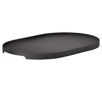 Zone Denmark - Plateau Ovale - en Acier thermolaqué - 35x23 x1,8cm - ÉLéGant Accessoire Multifonction pour Servir, DéCorer & Organiser - IDÉal pour Cuisine, Salle De Bain Ou Salon - Noir Métal