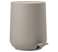 Zone Denmark - Poubelle Salle de Bain Nova - 3L - Design Scandinave - Plastique ABS Doux Au Toucher - Poubelle Cuisine ÉLéGante H23cm D20,5cm - Taupe