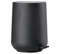 ZONE DENMARK Poubelle Salle de Bain Nova - 3L - Poubelle à pédale - Design Scandinave - Plastique ABS Doux Au Toucher - H23cm D20,5cm - Noir