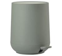 ZONE DENMARK Poubelle Salle de Bain Nova - 3L - Poubelle à pédale - Design Scandinave - Plastique ABS Doux Au Toucher - H23cm D20,5cm - Vert Olive