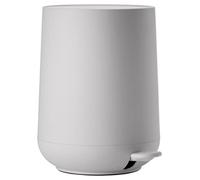 ZONE DENMARK Poubelle Salle de Bain Nova - 5L - Poubelle à pédale - Design Scandinave - Plastique ABS Doux Au Toucher - H29cm D23cm - Gris clair