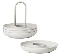 Zone Denmark Coquetiers Singles en silicone Gris chaud – Lot de 4