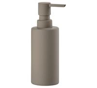 Zone Denmark Solo Distributeur de Savon - Accessoire de Salle de Bain en Porcelaine avec revêtement Soft Touch - 0,3 Litre - 6 x 15,5 cm - Taupe