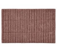 ZONE DENMARK - Tapis De Bain Tiles- 80 x 50 cm - 100% Coton - ÉPais & Absorbant - Sensation AgréAble - Sangle Pratique pour Séchage - Lavable à 40° en Machine - Rouge pêche
